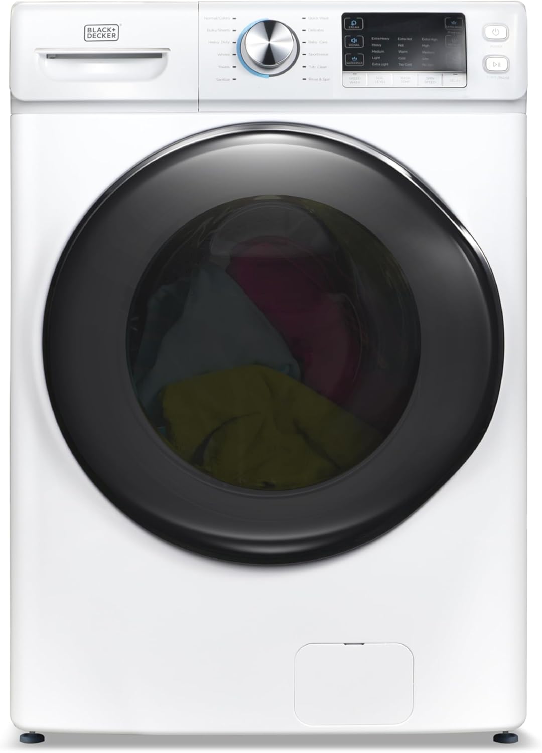 0.9 Cu. Ft. Portable Washer, 6.6 lb. Capacity Washing Machine for Homes & Apartments, 5 Wash Cycles, Quick Connect Sink Adapter and Drain Hose Included, Transparent Lid, BPWM09W, White