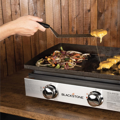 1813 Original 22” Tabletop Griddle with Hood and Stainless Steel Front Plate, Powder Coated Steel, Black