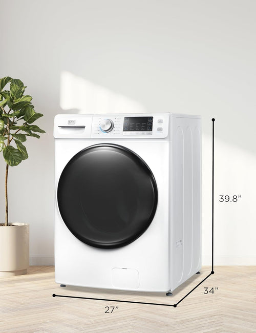 0.9 Cu. Ft. Portable Washer, 6.6 lb. Capacity Washing Machine for Homes & Apartments, 5 Wash Cycles, Quick Connect Sink Adapter and Drain Hose Included, Transparent Lid, BPWM09W, White